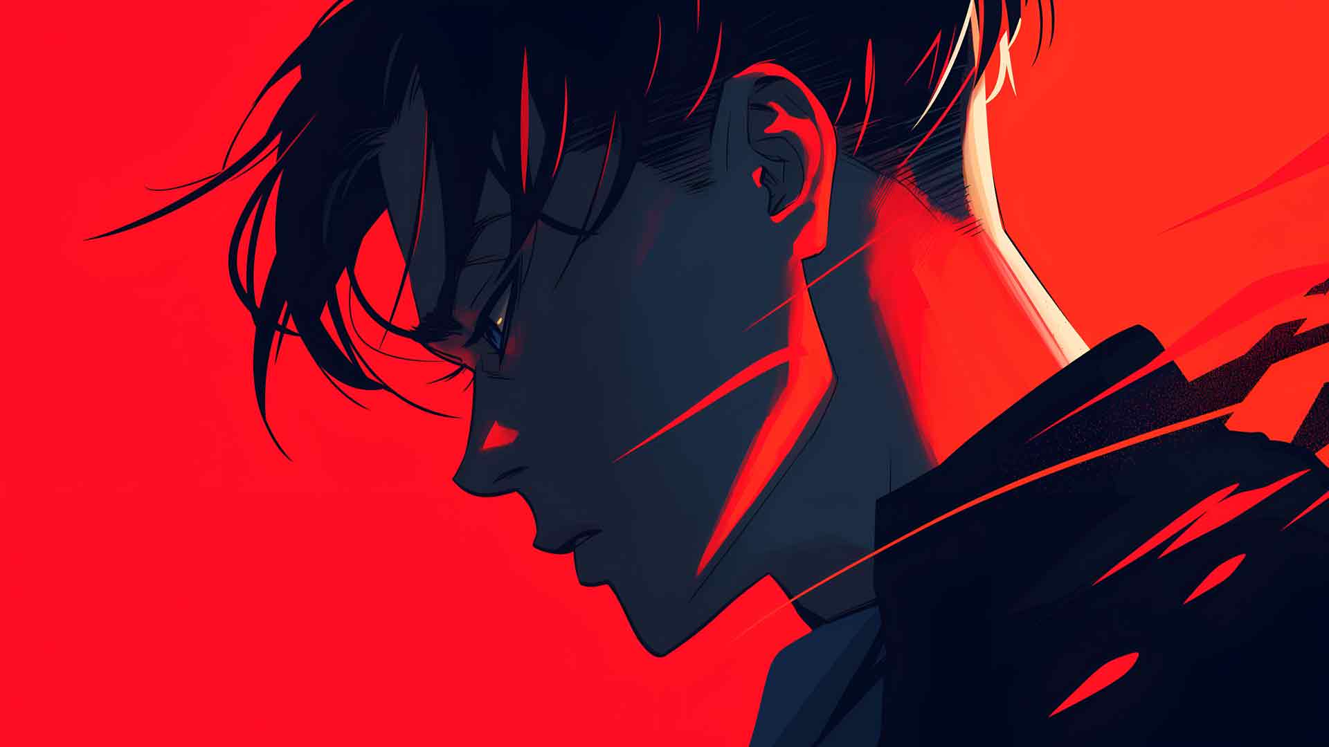 利威尔·阿克曼红色桌面壁纸